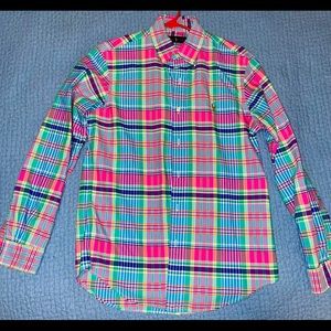 Polo Ralph Lauren bright colors checked button down men’s small